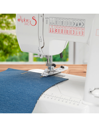 couture jean de la machine à coudre elna explore 340S
