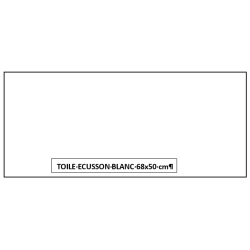 TOILE ECUSSON BLANC 68x50 cm