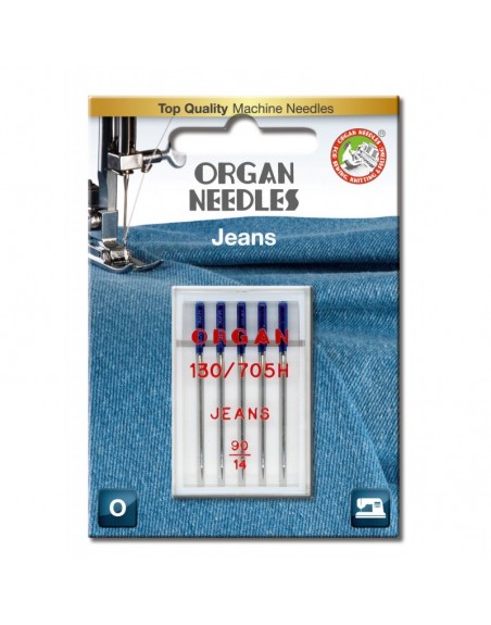 Paquet de 5 aiguilles 90 JEANS ORGAN