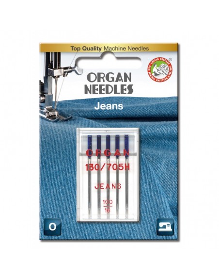 Paquet de 5 aiguilles 100 JEANS ORGAN