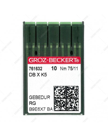 Aiguilles industrielle DBxK5 x10 NM75 GEBEDUR BRODERIE