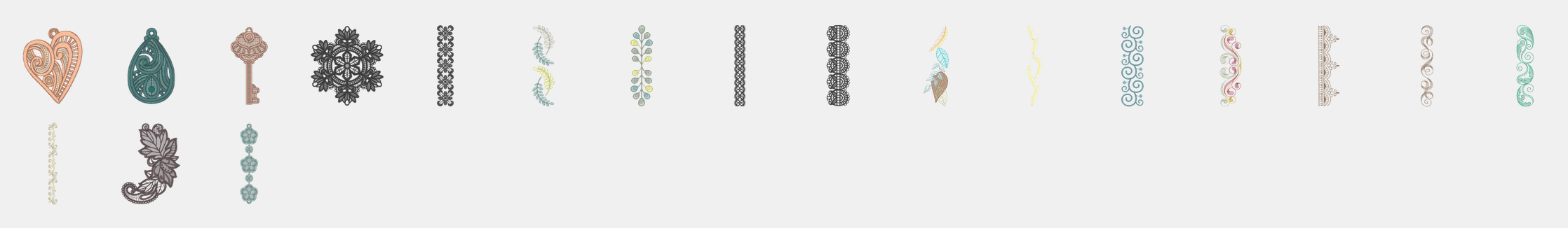 Les motifs bordures et dentelle de la bernina b735