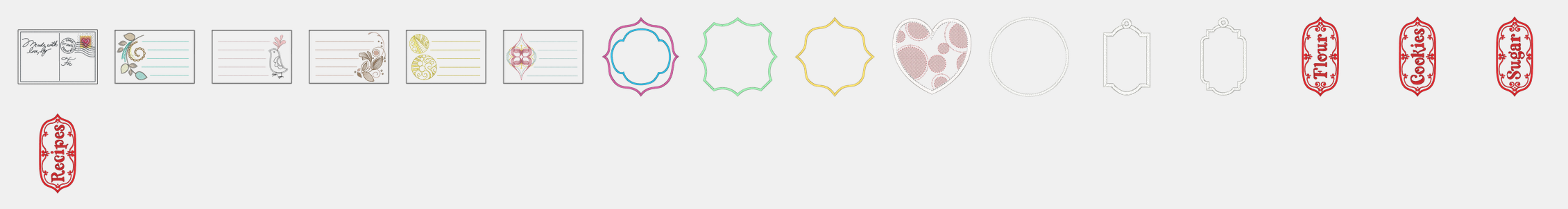 Les motifs cadres de la bernina b735