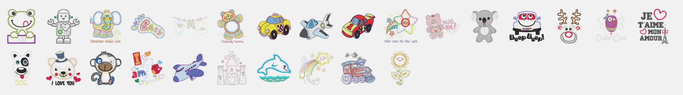 Les motifs enfants de la bernina B735