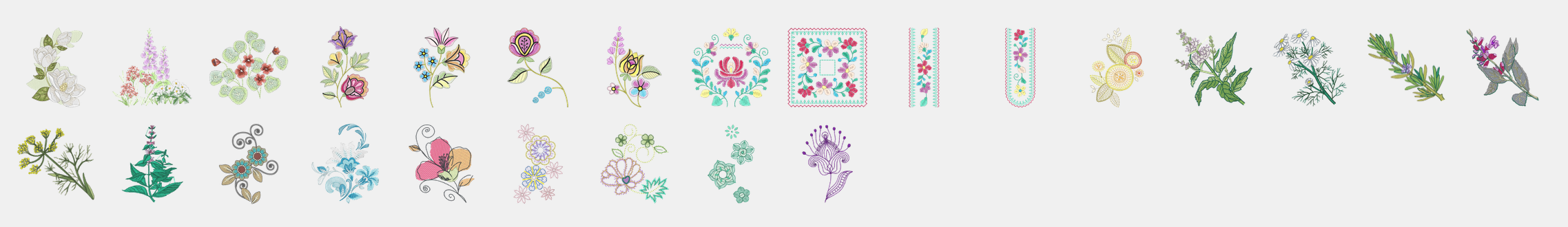 Les motifs fleurs de la bernina b735