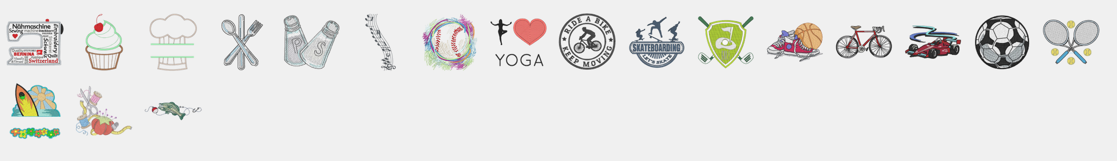 Les motifs loisirs et sport de la bernina b735