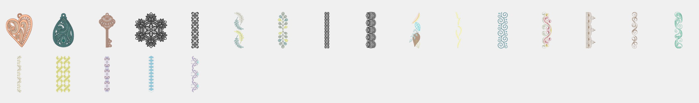 Les motifs bordures et dentelle de la Bernina B770 QE PLUS