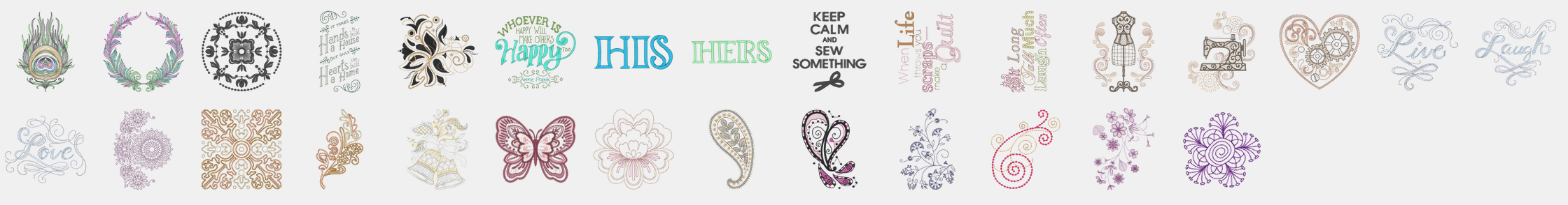 Les motifs décoration de la Bernina B 770 QE PLUS