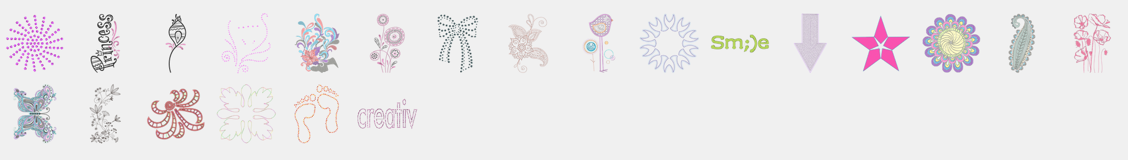 Les motifs designwork de la Bernina B 770 QE PLUS