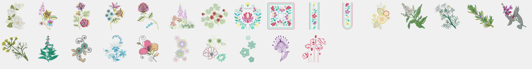 Les motifs fleurs de la Bernina B770 QE plus