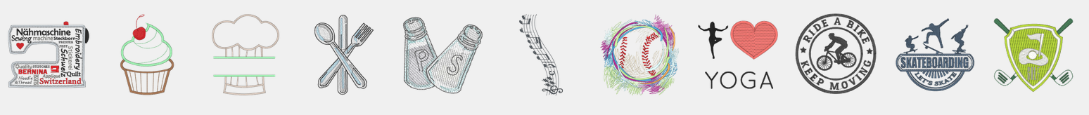 Les motifs loisirs et sport de la bernina B 770 QE PLUS