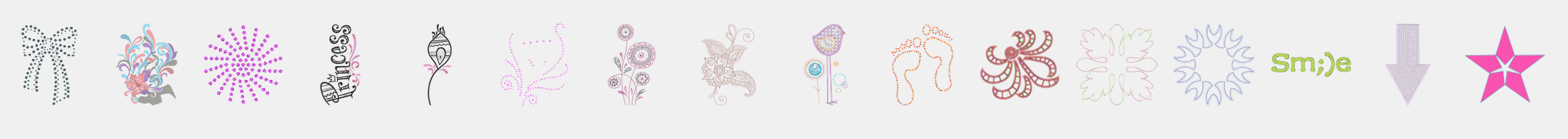 les motifs designwork de la bernina 570qe