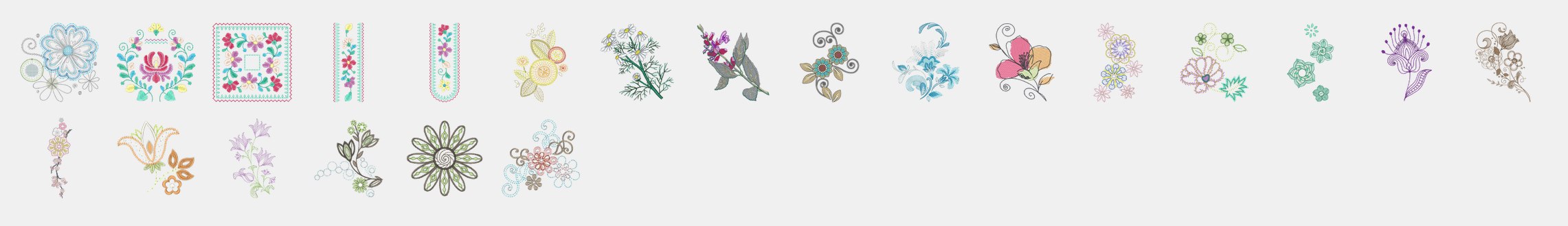 les motifs fleurs de la bernina 570 qe