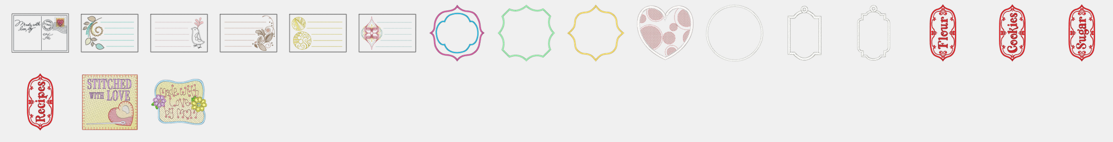 Les motifs cadres de la machine à coudre et à broder Bernina B790 pro