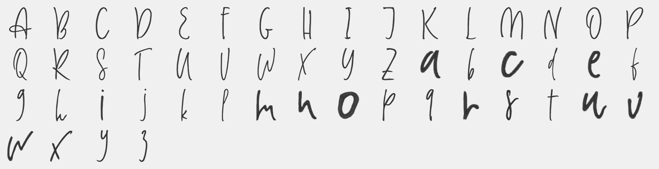 Les motifs lettres de la machine à coudre et à broder Bernina B790 pro