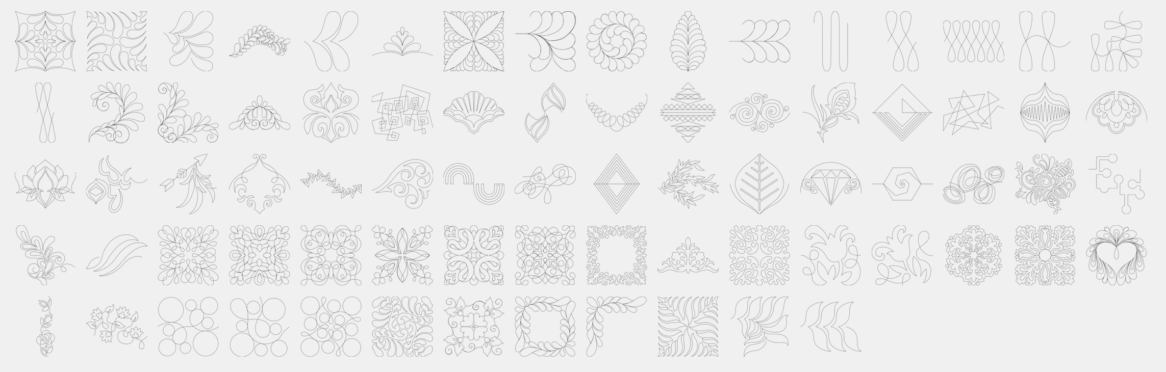 Les motifs de quilt de la machine à coudre et à broder Bernina B790 pro